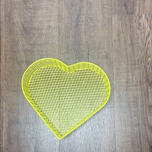 Yellow Heart-Shaped Basket